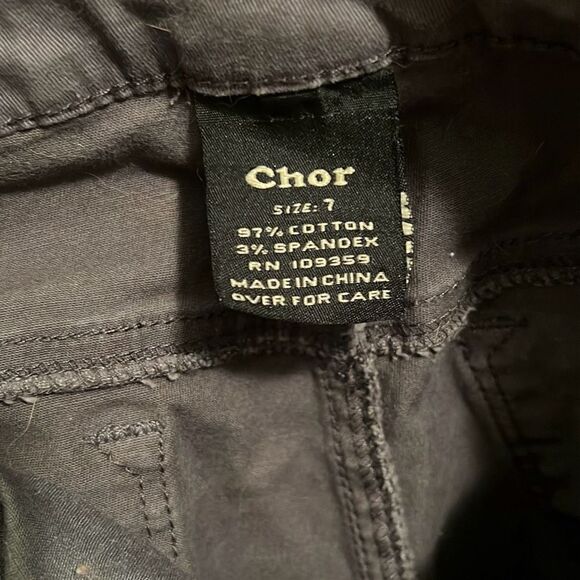 Chor Women's Dark Wash Straight Leg Mid Rise Cotton Blend Denim Jeans Size 7 - Picture 6 of 6